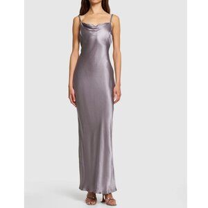 NWT Bec & Bridge  Malia satin maxi dress Us2,
